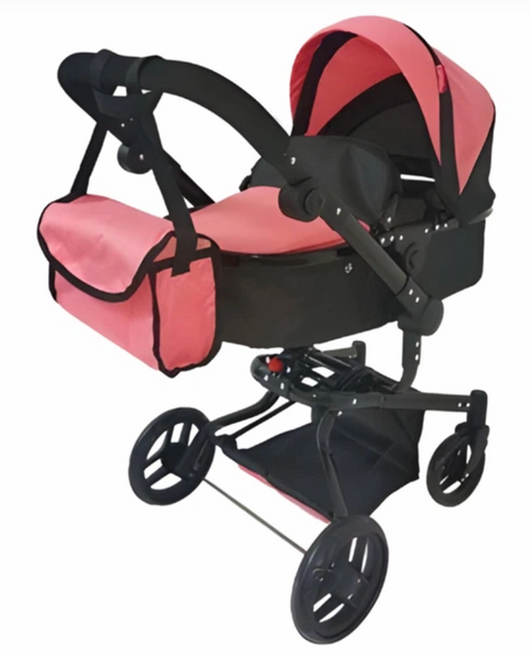 Коляска для ляльки Carrello Fortuna 9695 Peach Pink 2 в 1 із сумочкою 9695-PP фото