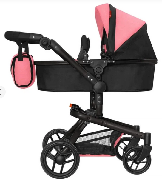 Коляска для ляльки Carrello Fortuna 9695 Peach Pink 2 в 1 із сумочкою 9695-PP фото