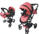 Коляска для ляльки Carrello Fortuna 9695 Peach Pink 2 в 1 із сумочкою 9695-PP фото 1