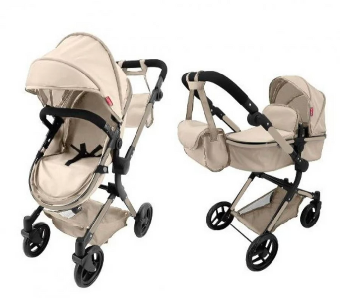 Коляска для ляльки 2в1 CARRELLO Alfa 9707 (Cream): з сумкою та регульованою ручкою 9707 фото