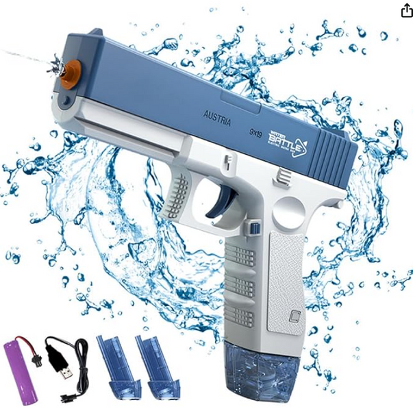Водяной пистолет Глок электрический для детей Water Gun Glock на аккумуляторе 7778 фото