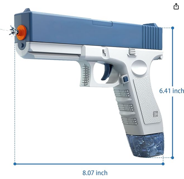 Водяной пистолет Глок электрический для детей Water Gun Glock на аккумуляторе 7778 фото