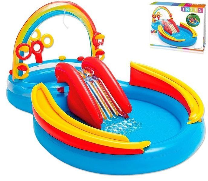 Дитячий надувний ігровий центр Intex 57453 &laquo;Веселка&raquo; (Rainbow Ring Play Center) 57453 фото