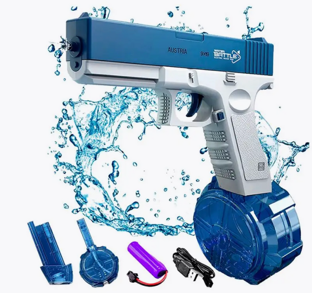 Водяной пистолет Water Gun Glock: Ваш идеальный спутник для летних водных сражений! Описание товара:  Водяной пистолет Water Gun Glock &ndash; это не просто игрушка, а высокотехнологичное устройство, обеспечивающее непрерывный поток воды при каждом нажатии на с 0100203 фото