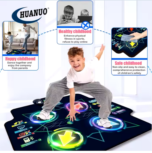 Танцевальный Коврик HUANUO Dancing Challenge Playmat &ndash; Музыкальная Игра для Активного Развития и Веселья YQ3310 фото