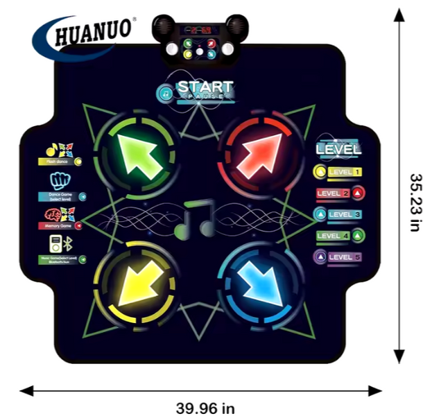 Танцевальный Коврик HUANUO Dancing Challenge Playmat &ndash; Музыкальная Игра для Активного Развития и Веселья YQ3310 фото