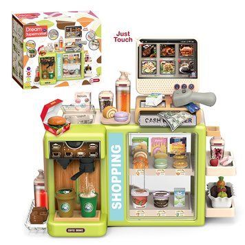 Игровой набор Магазин-супермаркет с кофемашиной, продуктами и аксессуарами 50 см 180821 фото