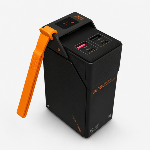 Павербанк 30000 мАг для телефону та ноутбука 65W чорний з 2 USB, 2 Type-C  Y365 фото