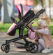 Коляска для ляльок 2 в 1 Carrello Fortuna 9695: Трансформер з реверсивним блоком (Pink) 9695 фото 4