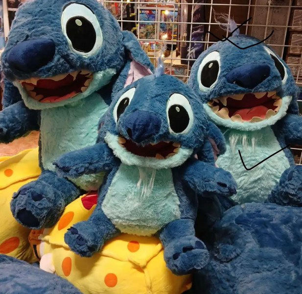 М'яка іграшка Стіч "Stich" зубатий  50 см 0014 фото