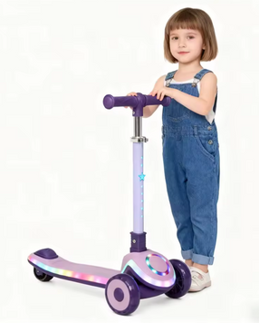 Самокат триколісний Skyper S-226-18 L (Фіолетовий): зі світловими ефектами та складаним кермом 195009 фото