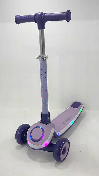 Самокат триколісний Skyper S-226-18 L (Фіолетовий): зі світловими ефектами та складаним кермом 195009 фото