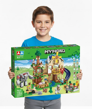 Конструктор Minecraft будиночок з млином та гіркою 1016 деталей My World 7651 185439 фото