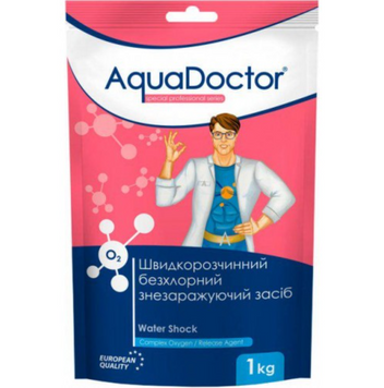 Знезаражуючий засіб AquaDoctor Water Shock O2.  O2 1kg   фото