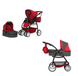 Дитяча коляска для ляльок 2 в 1 Carrello Avanti 9662 Red: Маневрена модель з поворотною ручкою 9662 фото 6