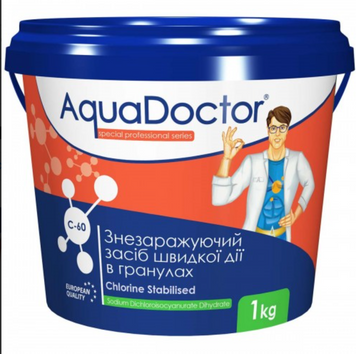 Хлор AquaDoctor C-60 1 кг в гранулах 015540  C-60 1kg   фото