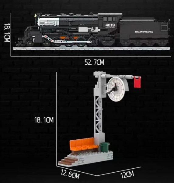 Великий колекційний конструктор Паровоз Big Boy DK 80014 (1186 деталей), масштабна ретро-модель легендарного локомотива 1940-х років 80014 фото