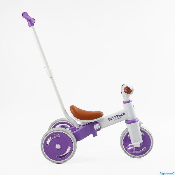 Дитячий триколісний велосипед Best Trike: Легка нейлонова рама, батьківська ручка та ліхтар 176363 фото