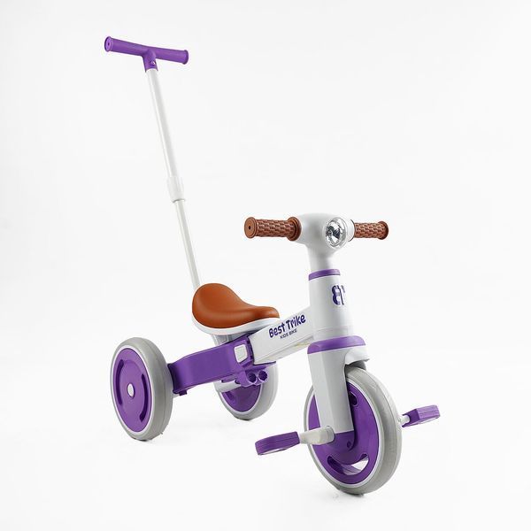 Дитячий триколісний велосипед Best Trike: Легка нейлонова рама, батьківська ручка та ліхтар 176363 фото