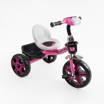 Дитячий триколісний велосипед Best Trike BS-22603: сталева рама, великі колеса, фара 168717 фото