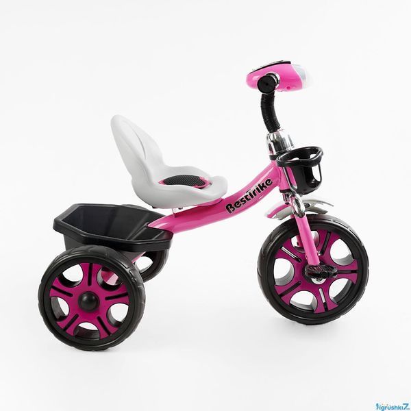 Дитячий триколісний велосипед Best Trike BS-22603: сталева рама, великі колеса, фара 168717 фото