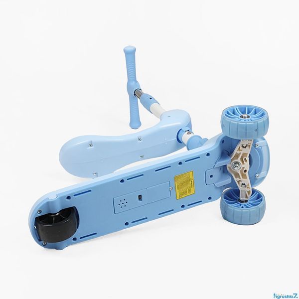 Самокат триколісний з сидінням Skyper KR-928/06: Колеса PU 125х40 мм, музика, світло, складне кермо 189261 фото