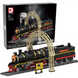 Великий колекційний конструктор Паровоз Leader Steam Locomotive DK 80015 (1021 деталь), масштабна ретро-модель локомотива на рейках 80015 фото 1