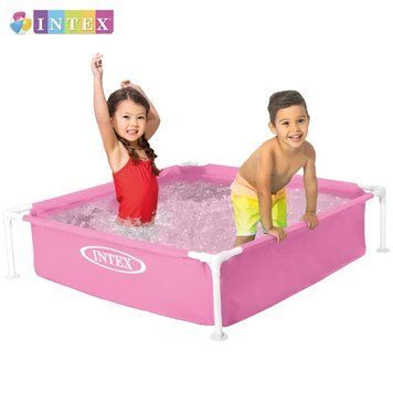 Квадратний каркасний басейн Intex 57172 PN. Розміром 122x122x30см, об'єм 337л, від 3 років 57172 фото