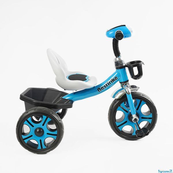 Дитячий триколісний велосипед Best Trike BS-22603: сталева рама, великі колеса, фара 168719 фото