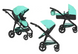 Дитяча коляска для ляльок 2 в 1 Carrello Ultra 9696 Ultra Green: Стильний трансформер з сумкою 9696 фото 4