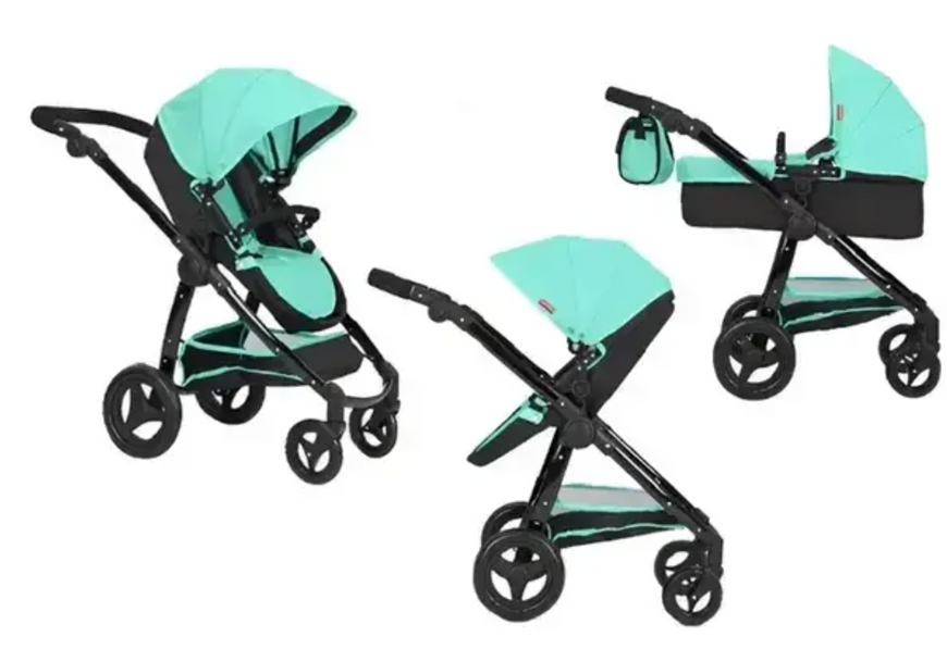 Дитяча коляска для ляльок 2 в 1 Carrello Ultra 9696 Ultra Green: Стильний трансформер з сумкою 9696 фото