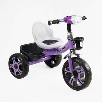 Дитячий триколісний велосипед Best Trike BS-22603: сталева рама, великі колеса, фара 168718 фото