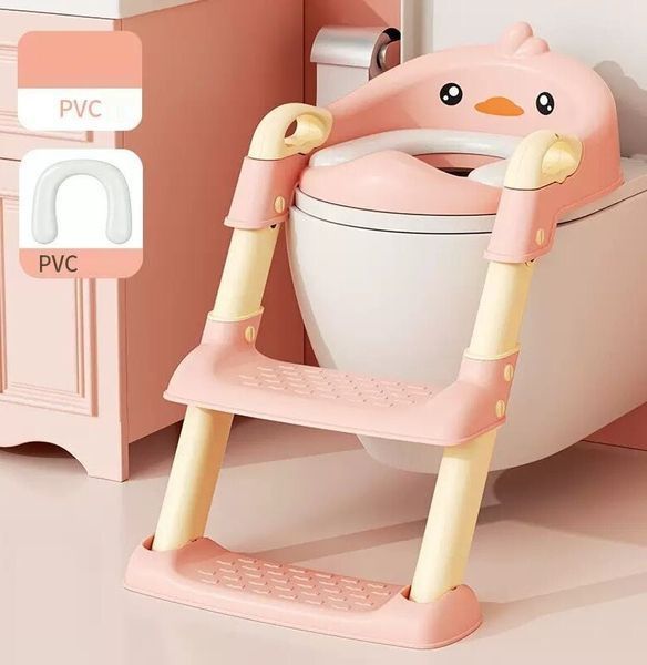 Дитяче сидіння для унітазу Bimbo ВМ-31500 &laquo;Каченя&raquo;: Сходинки, ручки та протиковзне покриття 169067 фото
