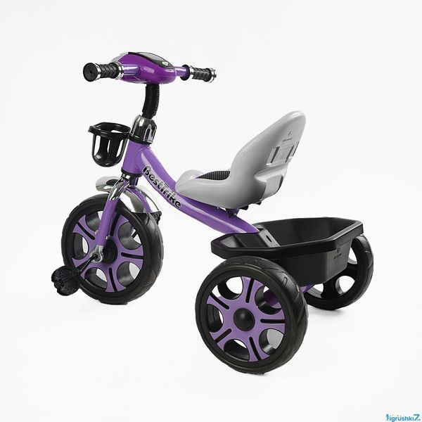 Дитячий триколісний велосипед Best Trike BS-22603: сталева рама, великі колеса, фара 168718 фото