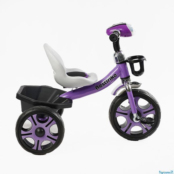 Дитячий триколісний велосипед Best Trike BS-22603: сталева рама, великі колеса, фара 168718 фото