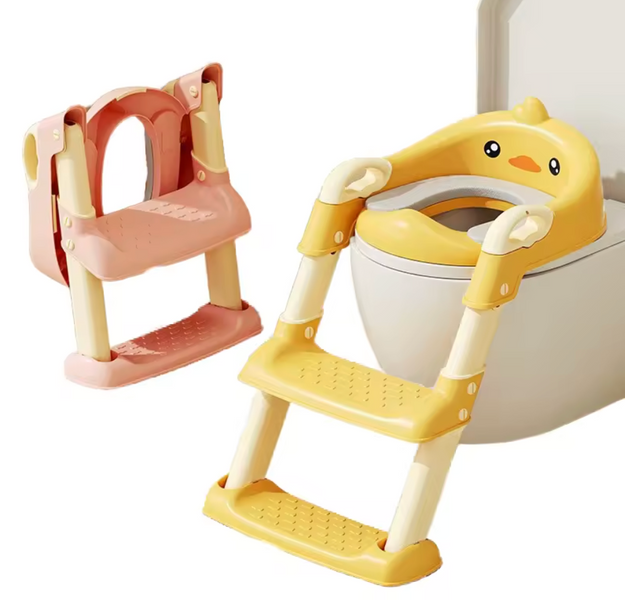 Дитяче сидіння для унітазу Bimbo ВМ-31500 &laquo;Каченя&raquo;: Сходинки, ручки та протиковзне покриття 169067 фото