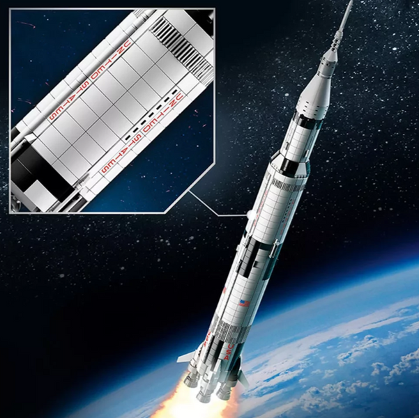 Конструктор Ракетно-космическая система НАСА &laquo;Сатурн-5-Аполлон&raquo; 1969 дет 99112 фото