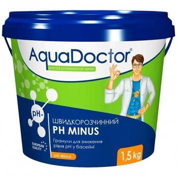 Засіб для зниження рівня pH AquaDoctor pH Minus (1.5 кг) у гранулах PH Minus 1.5kg/040734   фото