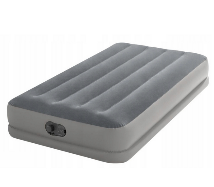 Надувная кровать одноместная Intex 64112 Pillow Rest Mid-Rise со встроенным USB-насосом (191 &times; 99 &times; 30 см) 64112 фото