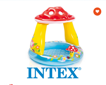 Дитячий надувний басейн Intex 57114 "Грибочок": з навісом та надувним дно 57114 фото