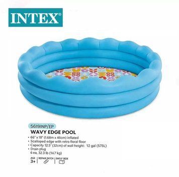 Надувной бассейн Intex 56191 NP: 168x46 см, дизайн "Волнистый край", 632 л 189650 фото