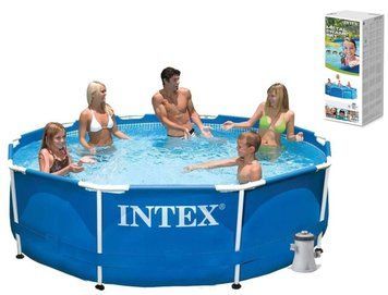 Каркасный бассейн Intex 28202 (305х76 см): серия Metal Frame с фильтр-насосом 28202 фото