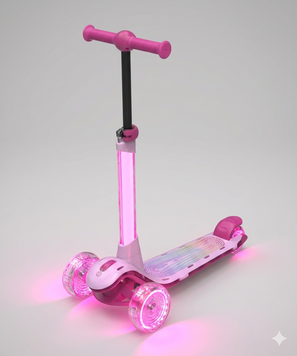 Дитячий триколісний самокат Best Scooter LS-28099: підсвічування керма та деки (7 кольорів) 193233 фото