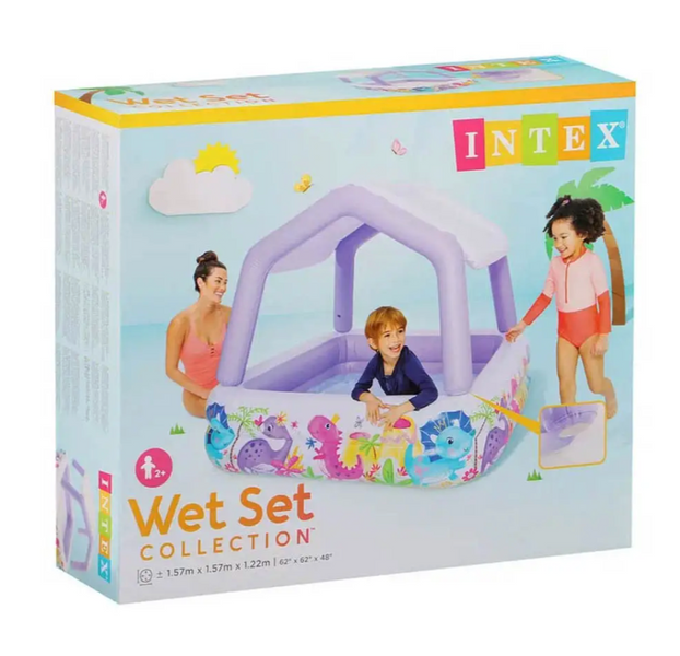 Intex Бассейн 57470 NP  сиреневый, квадратный, со съемной крышей, 157х122см, 282л, от 3-х лет 57470 фото