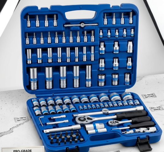 Профессиональный набор инструментов Zhongxin Tools 108 предметов в кейсе: головки, трещотки, ключи (Cr-V) ZHONGXIN фото