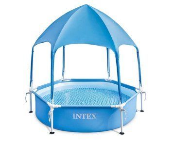 Каркасный бассейн Intex 28209 (183х38 см) с навесом: детский бассейн серии Canopy Metal Frame 28209 фото
