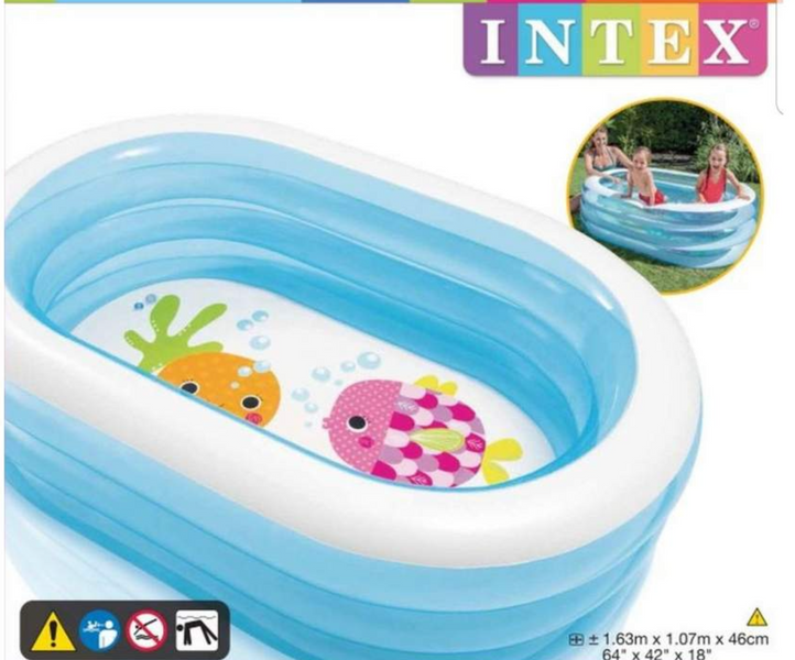 Дитячий надувний басейн Intex 57482 "Китеня": 163х107х46 см, овальний 57482 фото