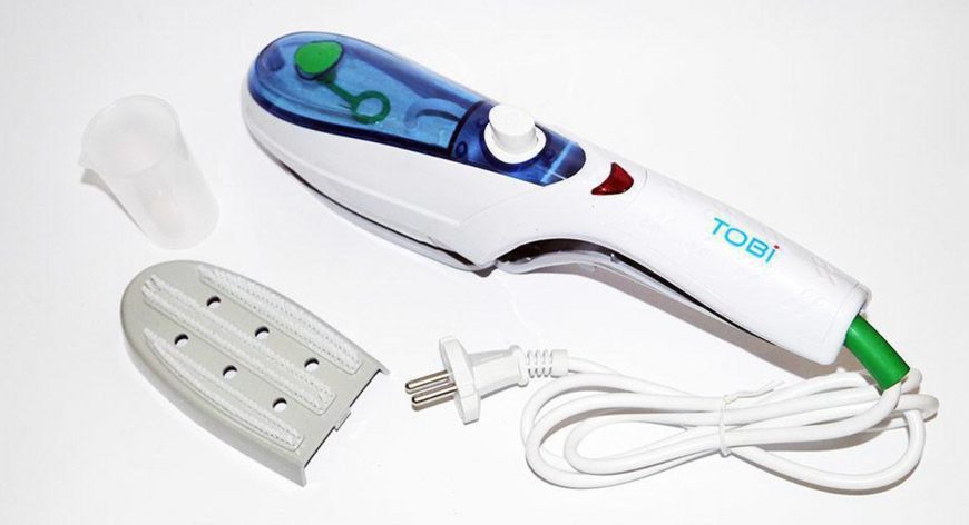 Ручний відпарювач для одягу TOBI Steam Brush: парова праска-щітка з насадками 38110522 фото
