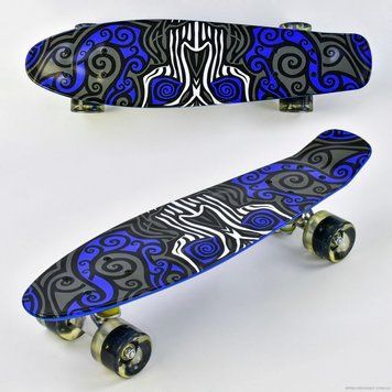 Скейт Пенні борд Best Board F 6510: Яскравий дизайн та світлові колеса 74547 фото