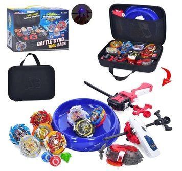 Ігровий набір BeyBlade "Профі" 1688 Ручки та механізми для запуску, 8 запускалок, Кейс, Арена 1688-8B фото